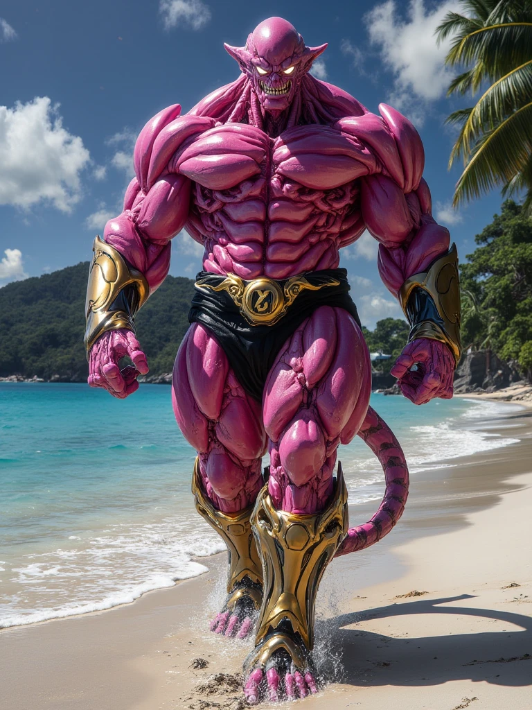 Majin buu, the iconic villain of *Dragon Ball Z*. 