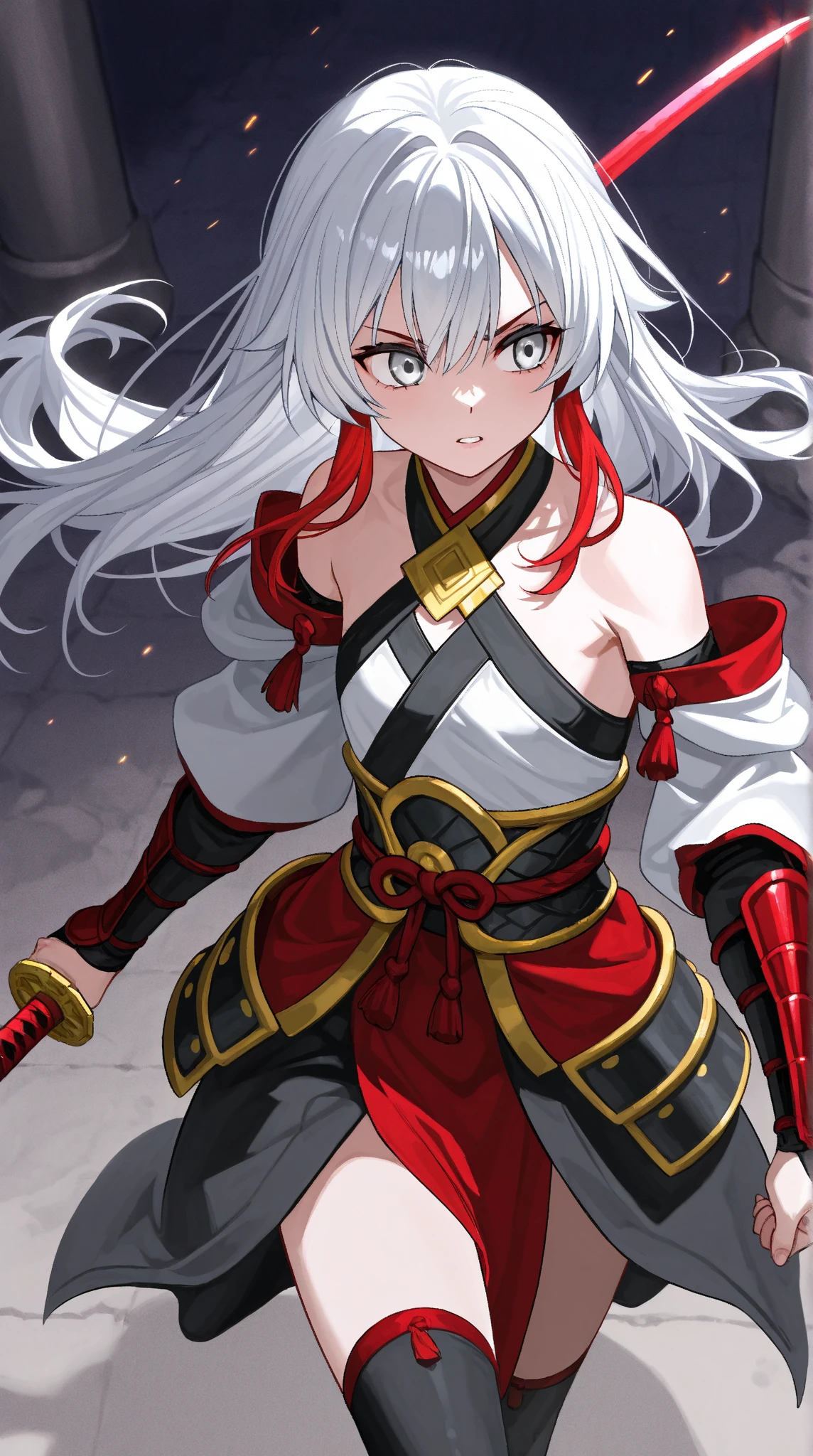 With sword, firm and strong look in one night.