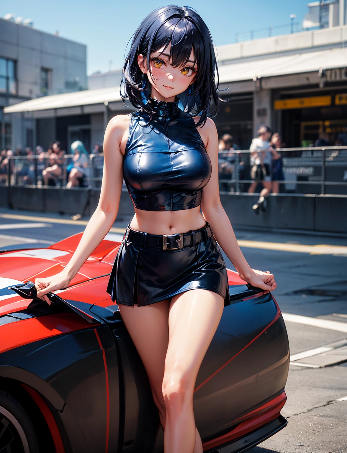  {{popped collar}},latex, bikini,sleeveless, cleavage, knee boots