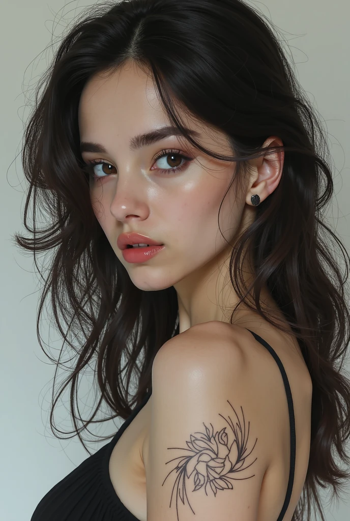 (best quality, hyperdetailed photography:1.2), beautiful lady, freckles, dark makeup, soft light, head and breast portrait, cover, (detailed beautiful face, detail skin texture, ultra-detailed body:1.1) sexy vampire girl,