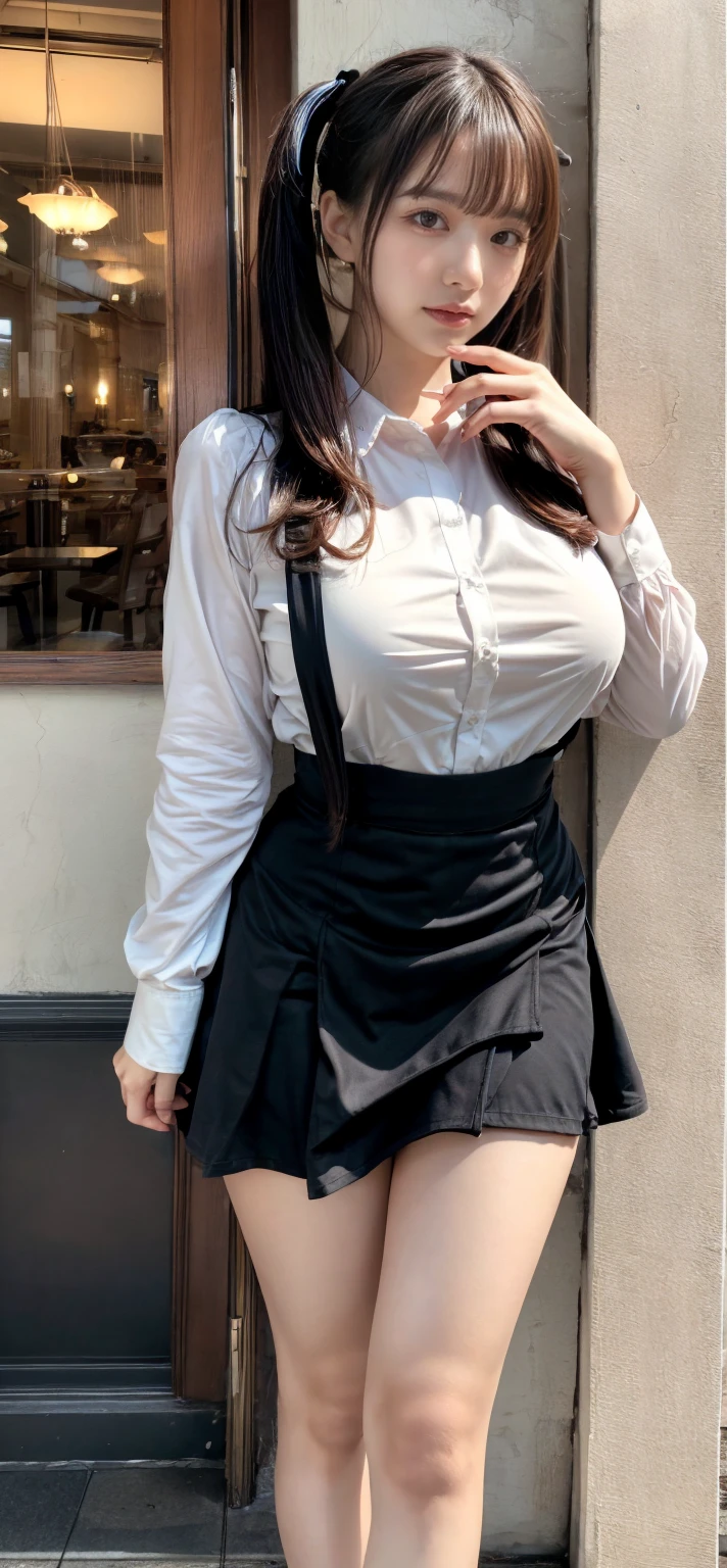 Woman in a suit standing on the sidewalk,((20-year-old woman))、small Breasts、Dark brown hair color、Hairstyle with bangs、Various hairstyles、Hairstyles of different lengths、(8k, RAW Photos, highest quality, Tabletop: 1.2),、(Realistic, Realistic: 1.3), Cityscape, Day, Sunny Morning, Professional Lighting, Photon Mapping, shirt, (Woman in a suit,) Silk Suit、Pencil Skirt、Tight Skirt、((Delicate photo)),(Detailed RAW Photos of Girls), (Tabletop:1.25), (highest quality:1.6), (超A high resolution:1.5), (Realistic:1.75), 8k resolution, Canon EOS R5, 50mm, absurdes, Ultra-detailed,Cinema Lighting, (Skirt Lift:1.5)、nsfw、the wind is strong、smile、Skirt flipped up, ((panties)), beautiful pussy, nsfw,