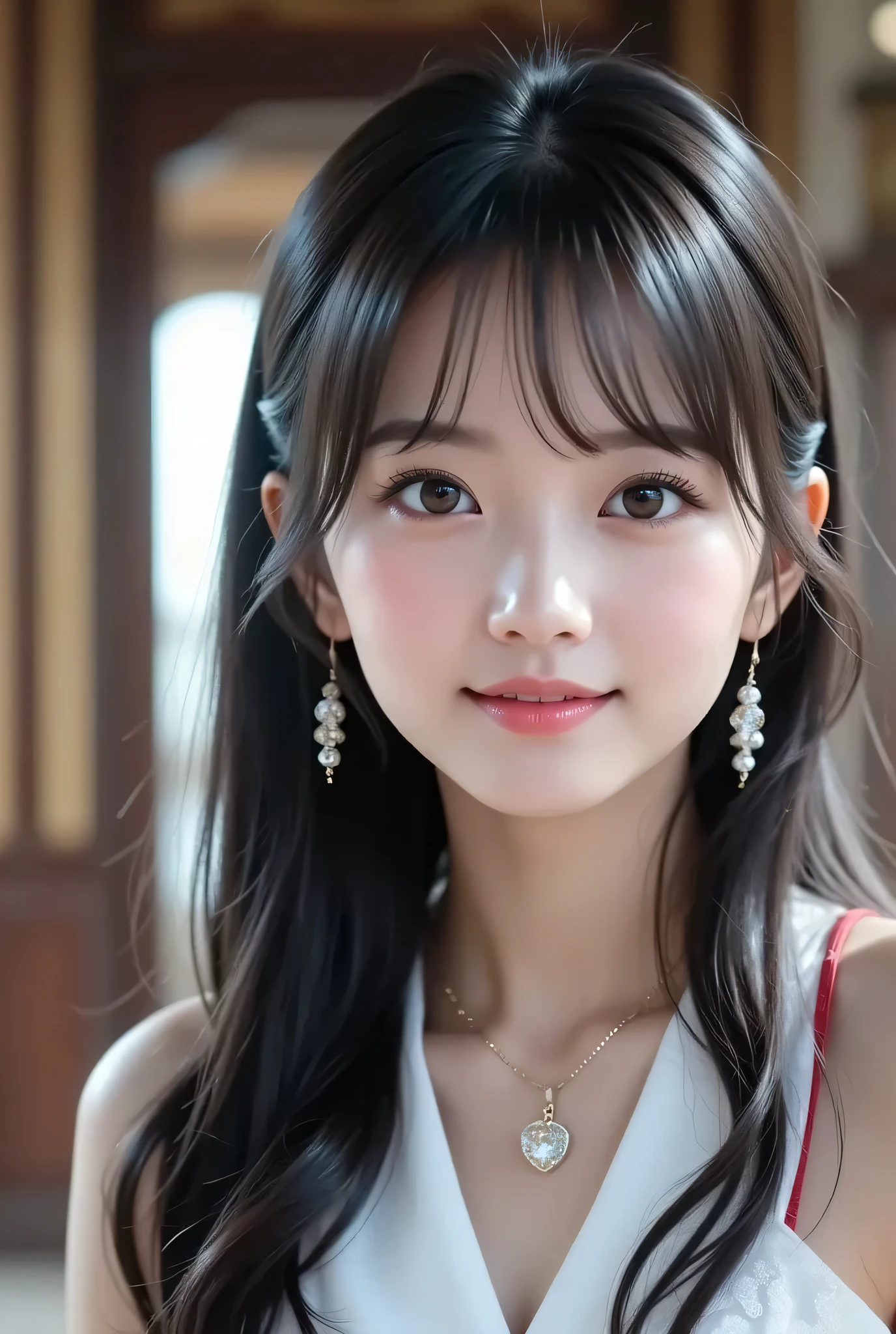 ( masterpiece:1.2,  top quality made of straw ), ,{{   young woman alone:１８age:smile}} ,{{ large double eyelids：  mascara：  teardrop bags}},(,  , ,  open legs :1.7),break,
,frills:1.4),break,(   sitting,   flashy earrings, necress   ,,  small breasts , Chest tightness ,  small bikini  ,  video viewers  .:1.3),( is short, Ultra-thin body :1.4),break,   black wavy hair,( Beautiful cute eyes ),  blushed,   healthy skin for age 2 and 0, ,break,( royal bed,  video viewers  .throw:1.3),(    cute background:1 ),  8k resolution for  ren,,break,(perfectly focused   :1.3),,(,  colorful ,:1),,(   Fisheye   ),,Bokeh,   show off her breasts  ,Luminous and   colorful  lighting setup for model photography,  lens flare,,  {{ Cinematic Lighting}} ,    ray tracing  、