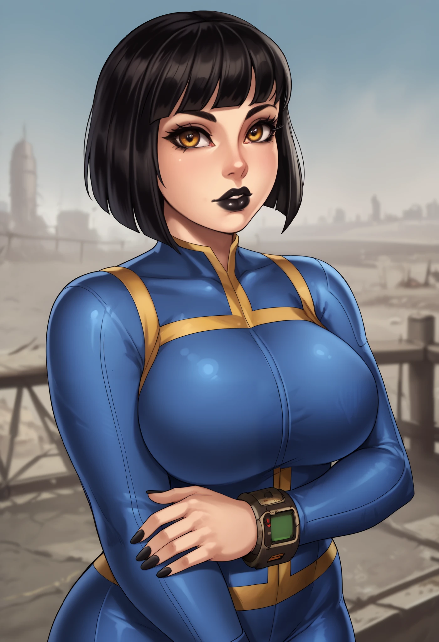 hyper largest_breasts!! with the type of elons, , Waifu, masterpiece, curvy, breasts, random hairs, random colors, full sunset, gloves, 1girl, bulma, cleavage, large breasts, tank top, blue eyes, rating:explicit,rule34, hardcore, tits,,clenched hands, punching, night, sky, jumpsuit, pants, bare shoulders, clenched hand, rating:questionable, short hair, belt, green hair, solo, angry, orange gloves, lip biting(gigantic and massive tits:1.1), breasts, official illustration, illustration, detailed face, beautiful intricate eyes, curvy milf, 1:2), closeup, titsnipples