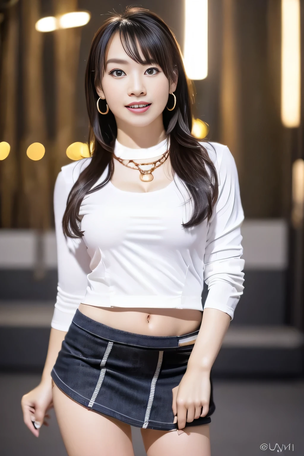 Product quality, 1 girl,(( Shooting from Below :1.4)),(( thighs emphasized:1.4)),  provocative dynamic poses being banged by excited students  , 20 years old,smile,fun,Harajuku,( crowded streets :1.2),((Stylish white blouse,belly button:1.3)),(( stylish blazer :1.3)),((Stylish Bags:1.3)),((Stylish necklace 1.3)),(( stylish earrings :1.3)),((Ultra short micro mini skirt in black denim:1.5)),(( no pants:1.5)), very cute face, glossy lips, beautiful big eyes, brown eyes,Double eyed ,( natural cosmetics),  has double eyelids  ,,,  Asymmetric Bangs , drifting hair nova frog style,【Image Center, 8k resolution for kindergarten ren,  Attention to Details  ,  DETAILED HAIRSTYLE , detailed face,Cinema Lighting, octane rendering, super real, Perfect Limbs , beautiful legs, Full Thighs ,Big Breasts, PERFECTIVE ANATOMY, indoor pool ,((  Provocative Dynamic Poses  :1.5))