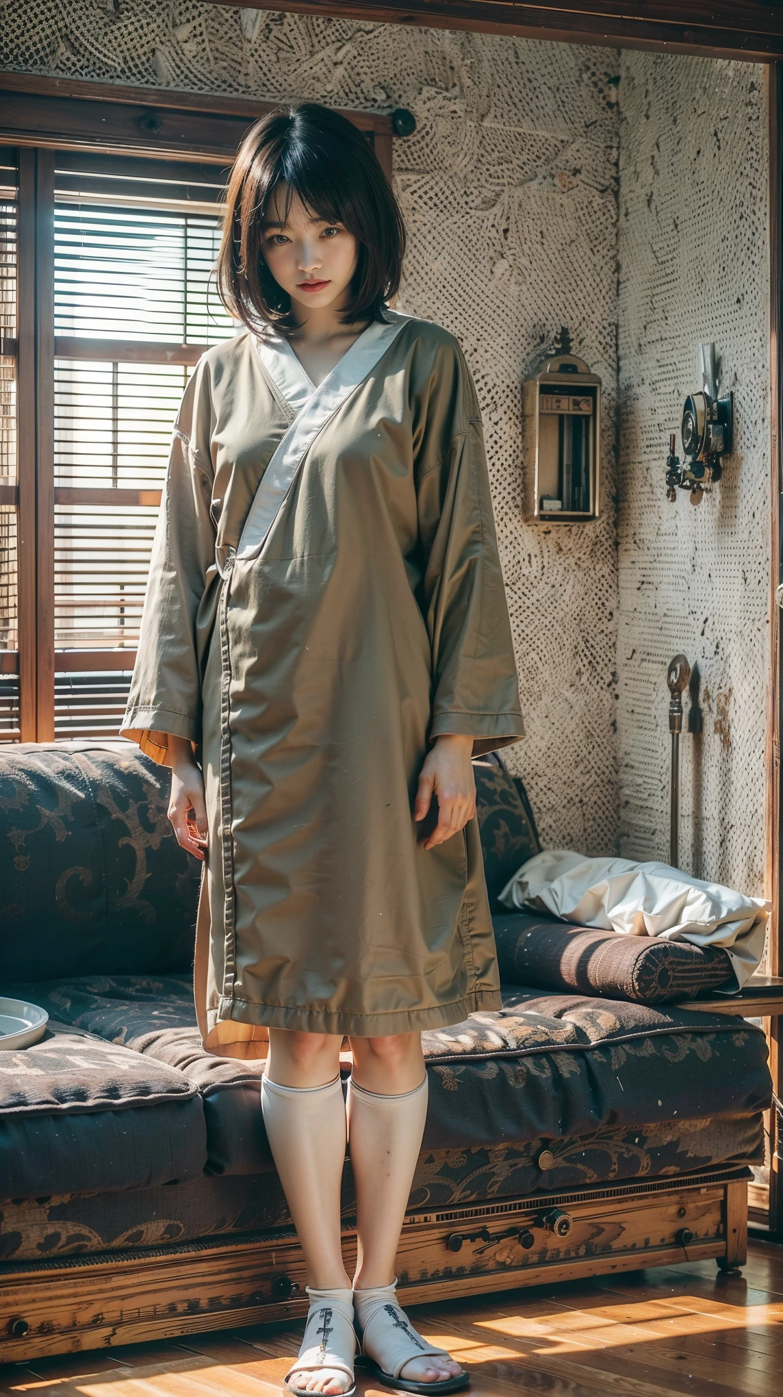 (Completely live action:1.37), (ultimate realistic textures:1.37), (masterpiece, best quality:1.2), (8k uhd, 16k, 32k, ultra high res), amazingly realistic skin, amazingly realistic photo, superrealism, (photorealistic:1.37), (RAW photo), extremely realistic, (extremely realistic all details), (extremely realistic all textures), extremely realistic lighting, extremely realistic shadow, (japanese girl:1.5), ((young face)), smiling, happy, extremery realistic face, extremely realistic skin, extremely realistic eyes, extremely realistic background, extremely realistic detail up, kkw-ph1, ((extremely intricate details, mechanical armor, Blood vessels, muscle fibers, skeleton))