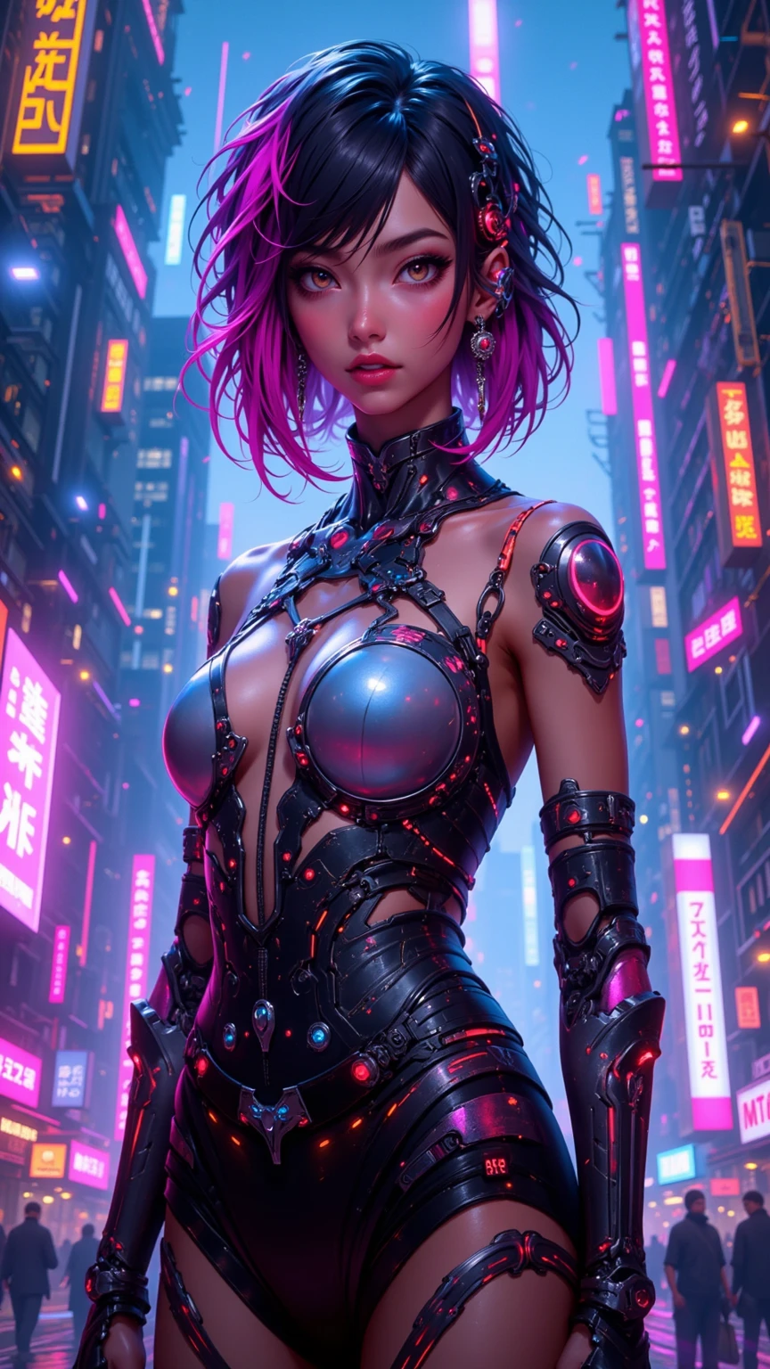 Young lillis, (Realistic:1.5), A shot of a woman (Walking:1.3) Walk to the audience in a beautiful way (face:1.3), (large natural breasts:1.5), (Crazy little details:1.2), 13 aperture, Skin bump texture, Details in the shadows, (Vibrant colors:1.2), Intricate details, Subsurface scattering, Three-point lighting, Edge lighting, Crazy meticulous shadows, Solo, Environmental occlusion, Textured skin, Wide hips, Wide breasts, Tight clothing, leering, Obscene clothing, Masterpiece, Best quality, Ultra-detailed, Texture, view the viewer, Detailed eyes, Detailed face, (Masterpiece:1.4),(Best quality:1.4),(Shiny skin), Neon lights, (Night:1.4), midnight, City, Cyberpunk, Light , Feet, (:1.3), (Pubic hair:1.5), Clear image, Exposed cleavage, (Saturated colors:1.5), bloom around lights,(Red tone:1.4), Hell landscape background, DonM3lv3nM4g1cXLoil, oil and watercolor painting 