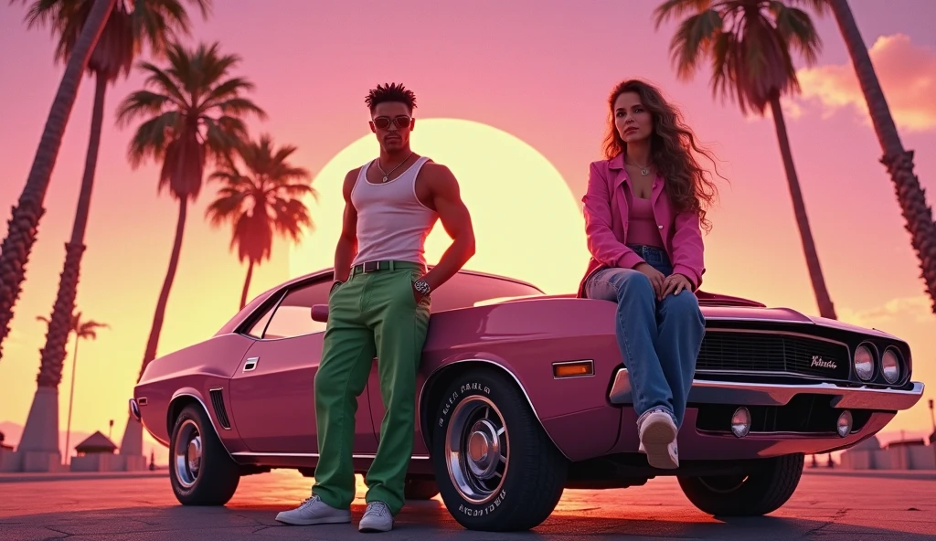 2 MEN, shawn mendes, LIL NAS X, on a pink motorcycle, pink jockstrap, pink underwear, shirtless, pink toy ifuturistic city, city night pink buildings skyline, billboard written GAG CITY