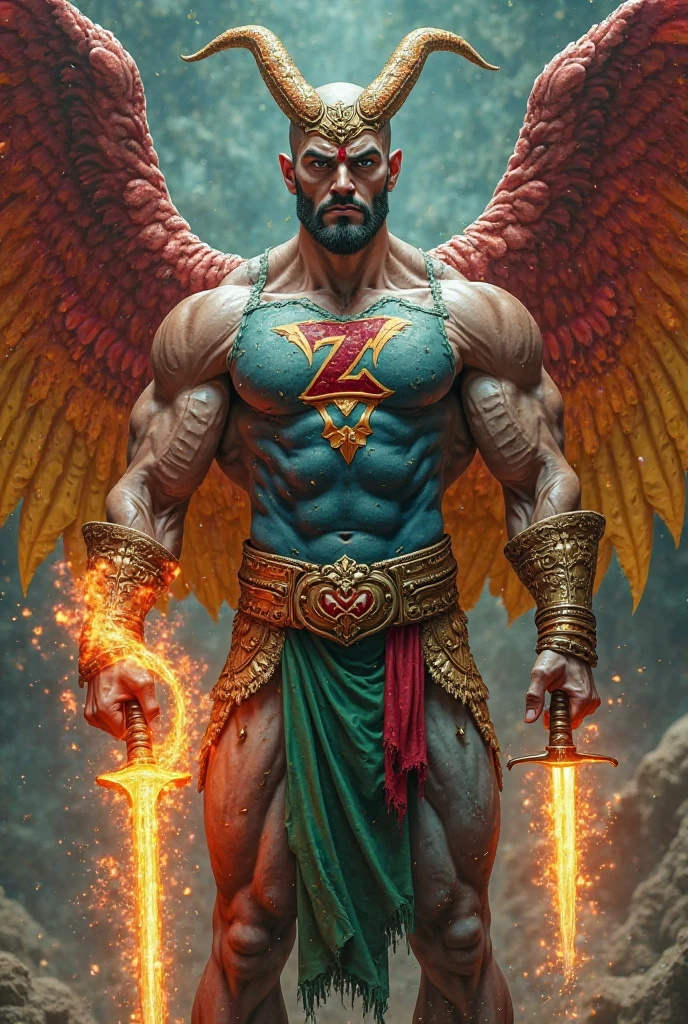 Masterpiece, best quality, {best quality}, {{masterpiece}}, {highres}, anime, 1boy, adult man, attractive, exotic, Quetzalcoatl, Kukulkan, Serpent God, dragon, serpent, flying feathers, plumage, Aztec, gold, gold, thunder, thunder