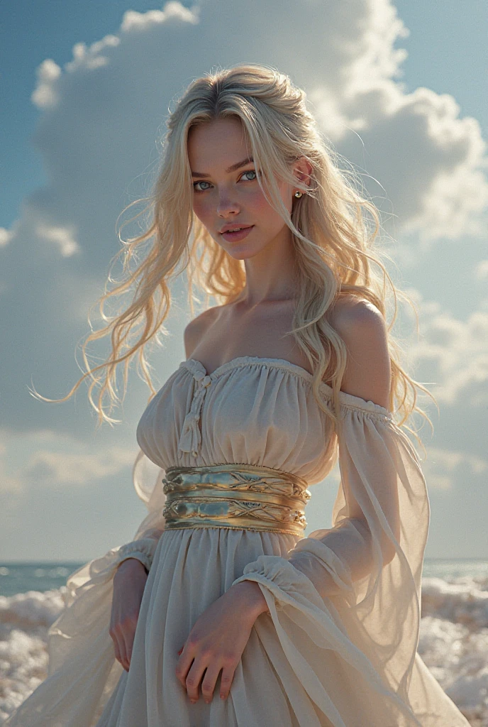 Aphrodite, the goddess of beauty, make it like in Greek mythology 