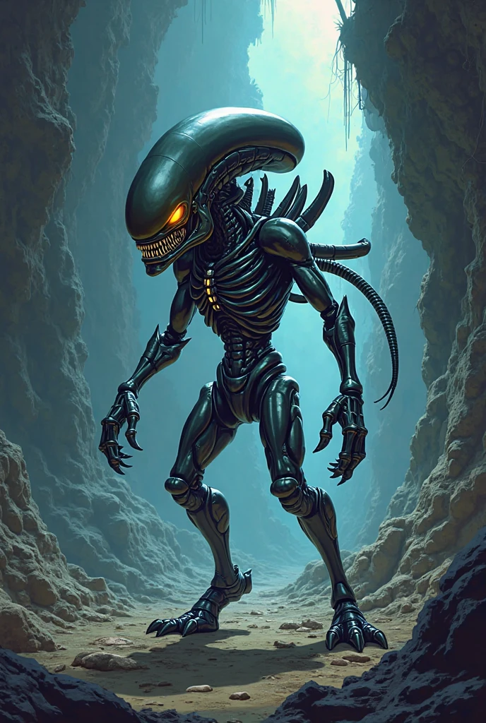 (cowboy shot),  sfw, (masterpiece), (best quality:1.0), (ultra highres:1.0), detailed eyes
BREAK
xeno, monster, sharp teeth, science fiction, quadra ped, tail, down on all fours, dog like, symmetrical, sharp teeth, facing viewer, upper body
green blood, acid
BREAK
(forest, moonlight, gorgeous view)