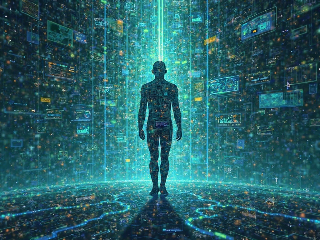 &quot;Transform everything，Create a poster with the theme of &quot;Gathering the Light of Science and Technology&quot;，Reflect the characteristics of information science，For festival posters，The pictures are rich and vivid, full of imagination and creativity，8K quality，Master rendering