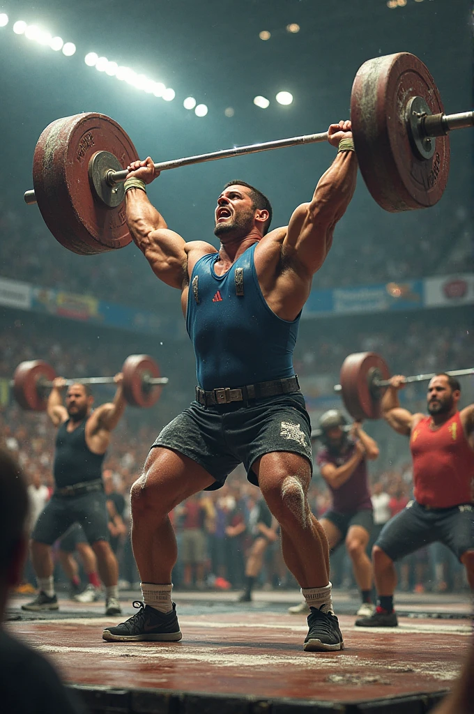 Design a poster for an event that provides a platform for the specially-abled to showcase their talents to the broader, more privileged society.In this show players playing weight lifting. Don't write anything on it
Make it real like