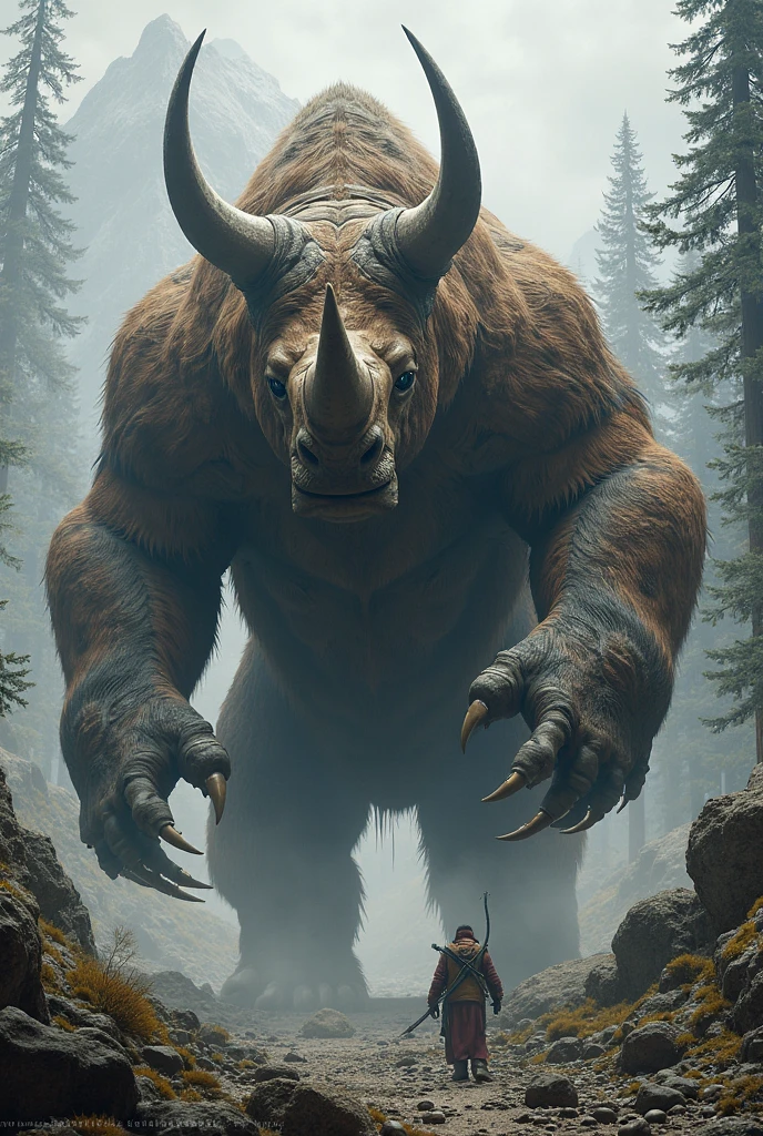 A man being attacked by a fat piglin