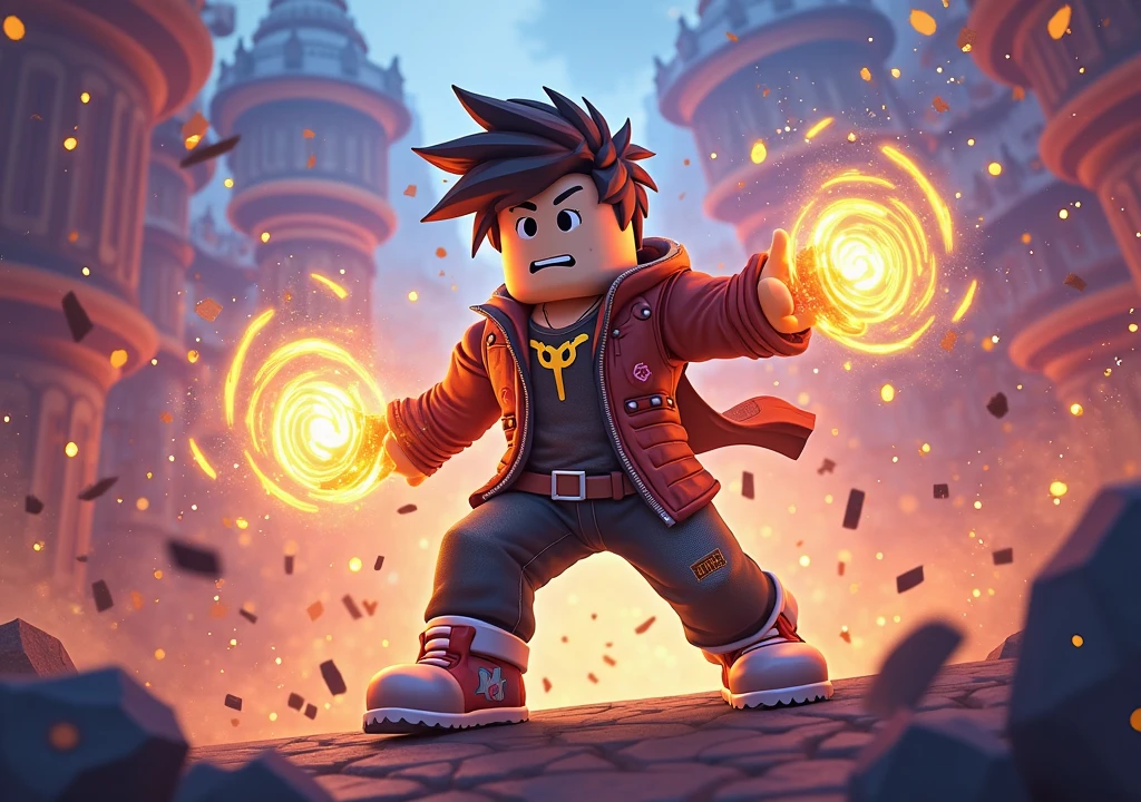 Make a Roblox Jujustu Kaisen Art that’s titles Sorcerer Tower Defense