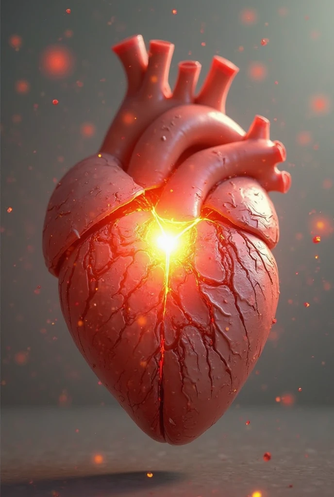 A human heart and the Holy Eucharist at its center