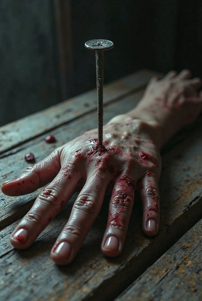 The middle finger of the right hand that was cut off.