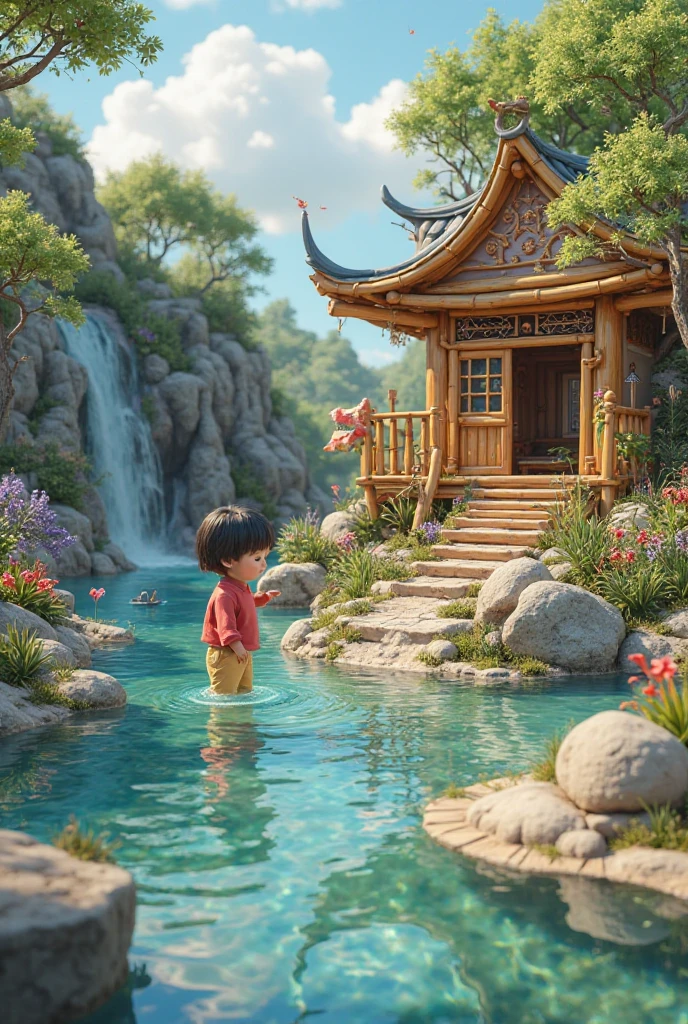 ultra detailed asian toddler wearing a beautiful yukata playing with a sparkler, focus on face, at night, detailed garden as background, night lights, magical, whimsical, dreamy, breathtaking, emotionally evocative, fantastical, imaginative, visually rich, atmospheric, nostalgic beautifully detailed illustration, anime, manga, vector, best quality, 32k resolution, cherry trees