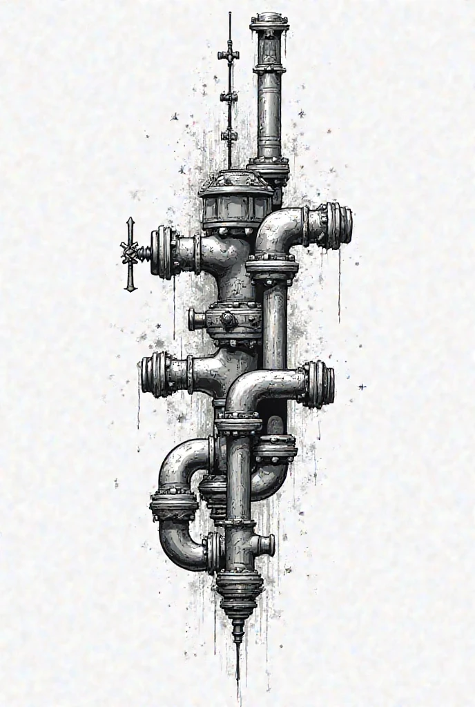 sketch drawing of back siphonage in plumbing. make it look like sketch drawing hand made using a literal pencil and paper. make the background bond paper but with crosshatching. make it look like done in pencil, dont make it too bold or dark. put label in it.