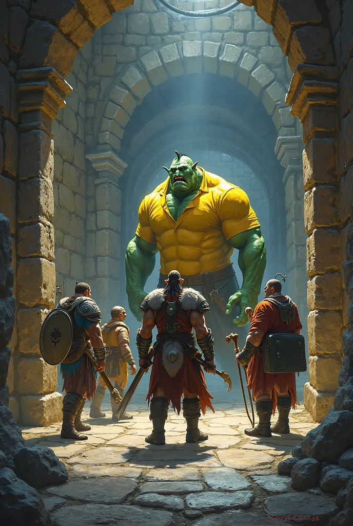 8K, RAW, best quality, masterpiece, ultra high res, colorful, portrait, (medium wide shot), (dynamic perspective), sharp focus , (depth of field, bokeh:1.3), extremely detailed eyes and face, beautiful detailed eyes,
Orcs, and zombies trapped in a large post-apocalyptic prison with a testing lab in the middle