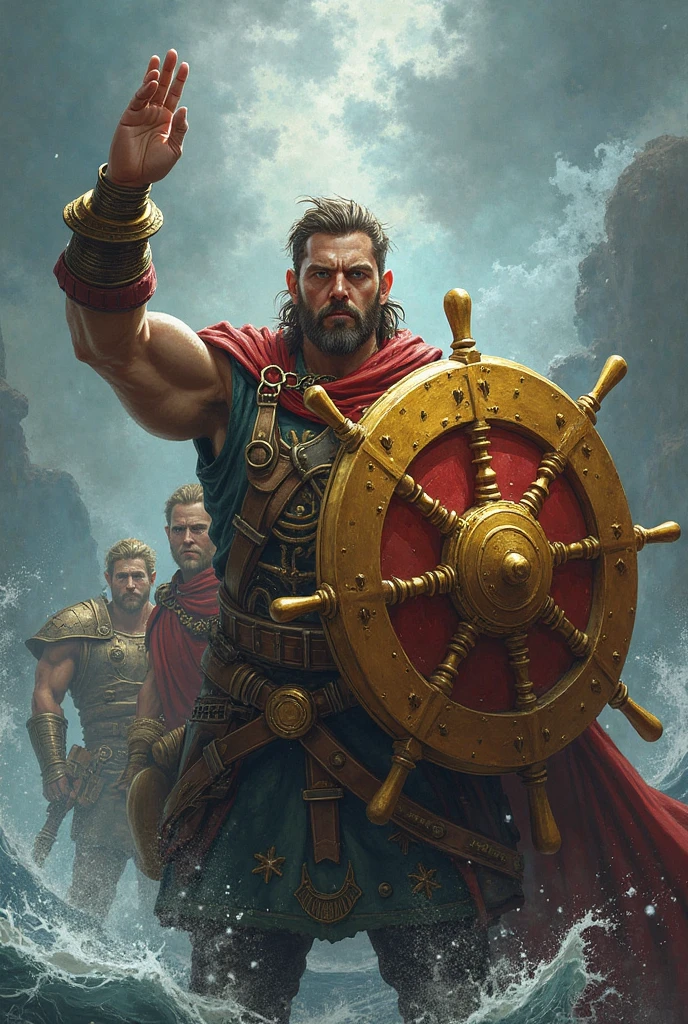 (A dwarven adventurer(big beard, chain armor, bloody axe) is staring at his reflection in a gold mirror, he see himself as a king), greed is filling his heart. In a dungeon hoard