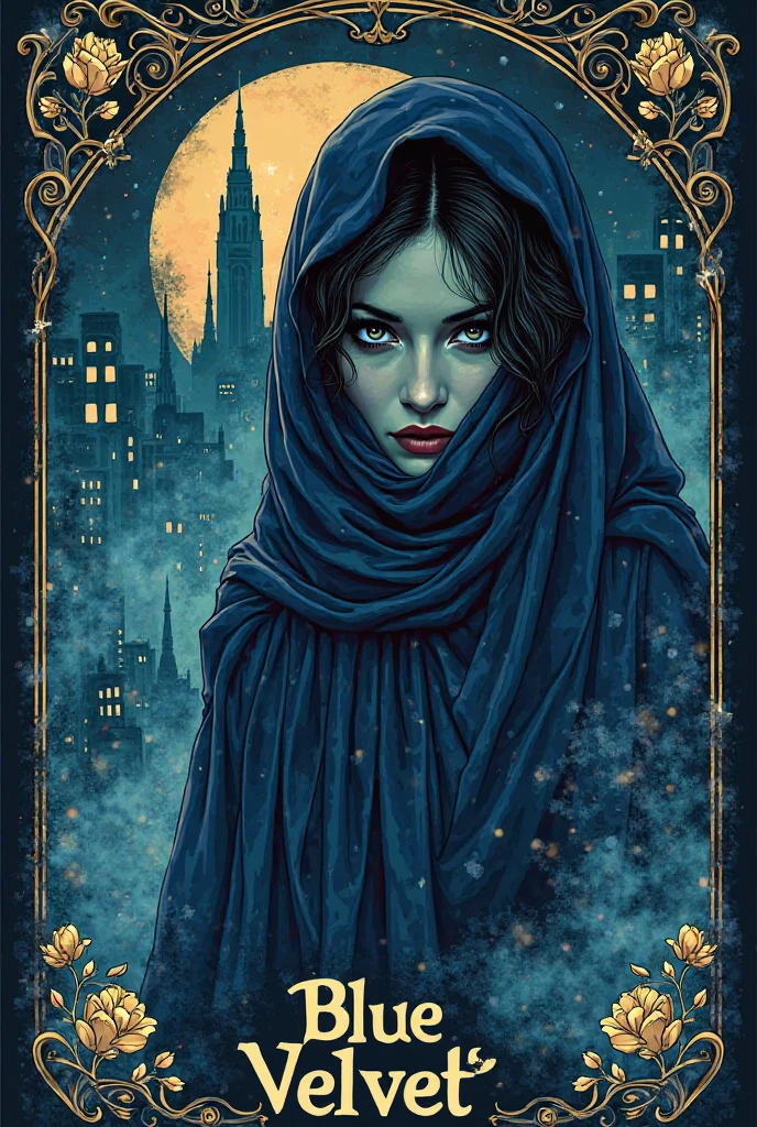 Artnouveau-style poster of a movie called Blue Velvet