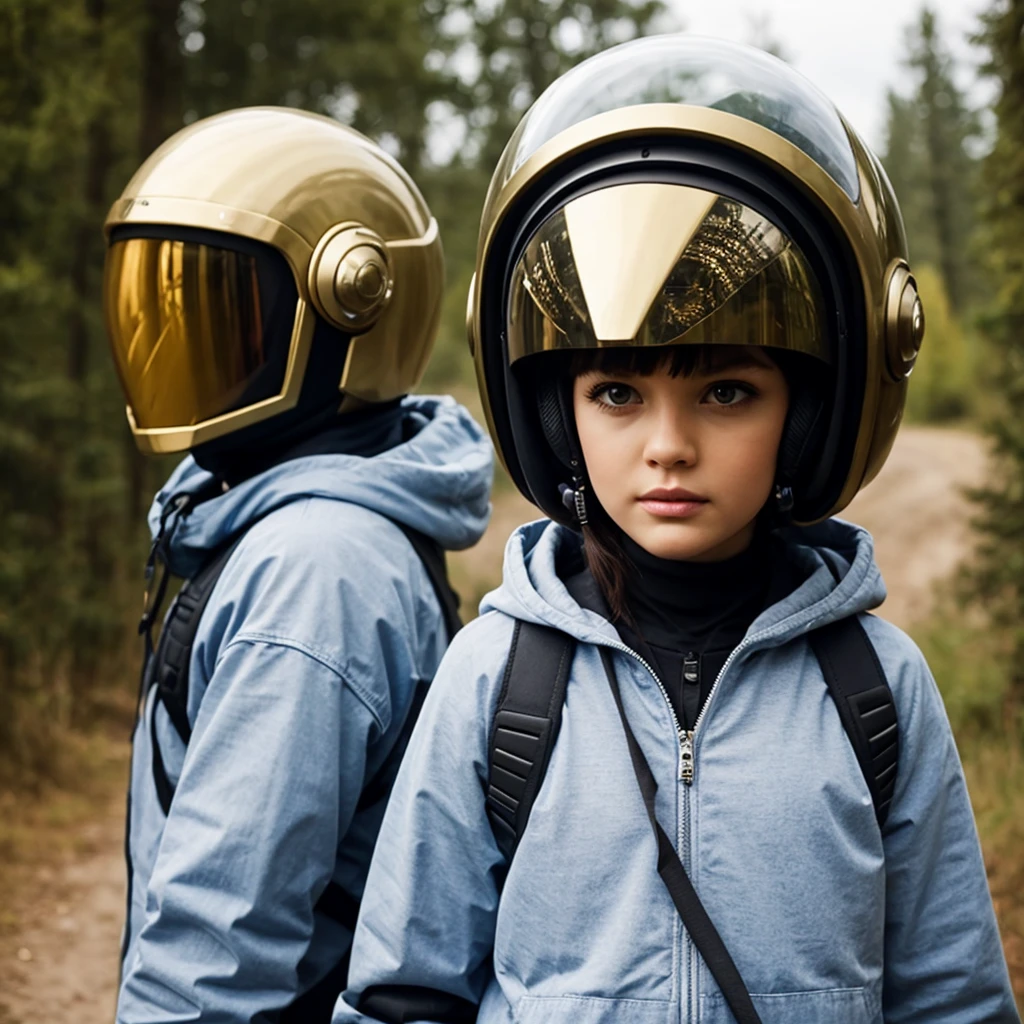 male and female toddlers dressed as robots