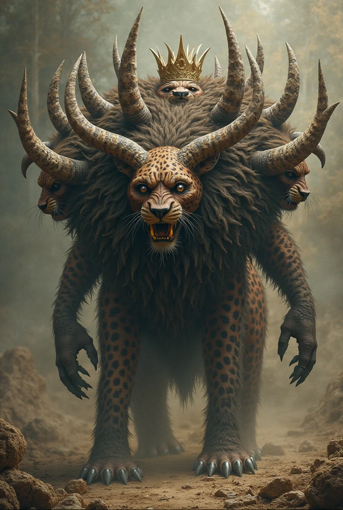 The beings also had four faces. front views, They had human appearance; right side views, They looked like lion faces; on the left side, They looked like bull faces, and from behind they looked like eagle faces.