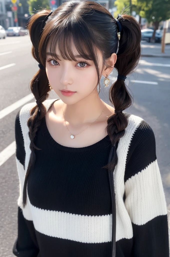 Dark-haired girl in a pink shirt with a peace sign, Ulzzang, Cute hairstyle, Cute hairstyle, Larisa Manovar, combine, Two-tail hairstyle, Beautiful dolphins, White Hime Cut Hairstyle, Hime cut, shikamimi, Long, fluffy, curly black hair, Pigtails hairstyle, The adorable face of a fair-skinned Japanese woman, Doll Face articulada, Big and soft breasts, Doll Face
