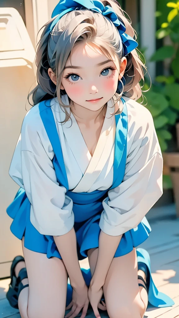 High resolution, Highest quality, super high quality, Very detailed, 8K、(underwear:1.2)、、Embarrassing、Sweaty、Sweat、Embarrassing、(masterpiece:1.2, Highest quality), (Realistic, photoRealistic:1.4), Beautiful illustrations, (Natural Side Lighting, Cinema Lighting), View your audience, whole body, 1 Girl, Japanese, high school girl, Perfect Face, Cute and symmetrical face, Shiny skin, Baby Face, (short hair, Low Twintails,Black Hair), Hair between the eyes, black eye, Big eyes, Droopy eyes, (Center of chest, Captivating thighs, Big Ass)、