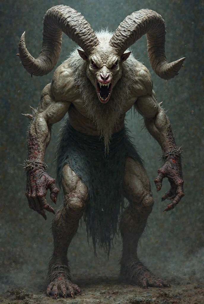 Man with the body of a goat,Goat with horns, Devil