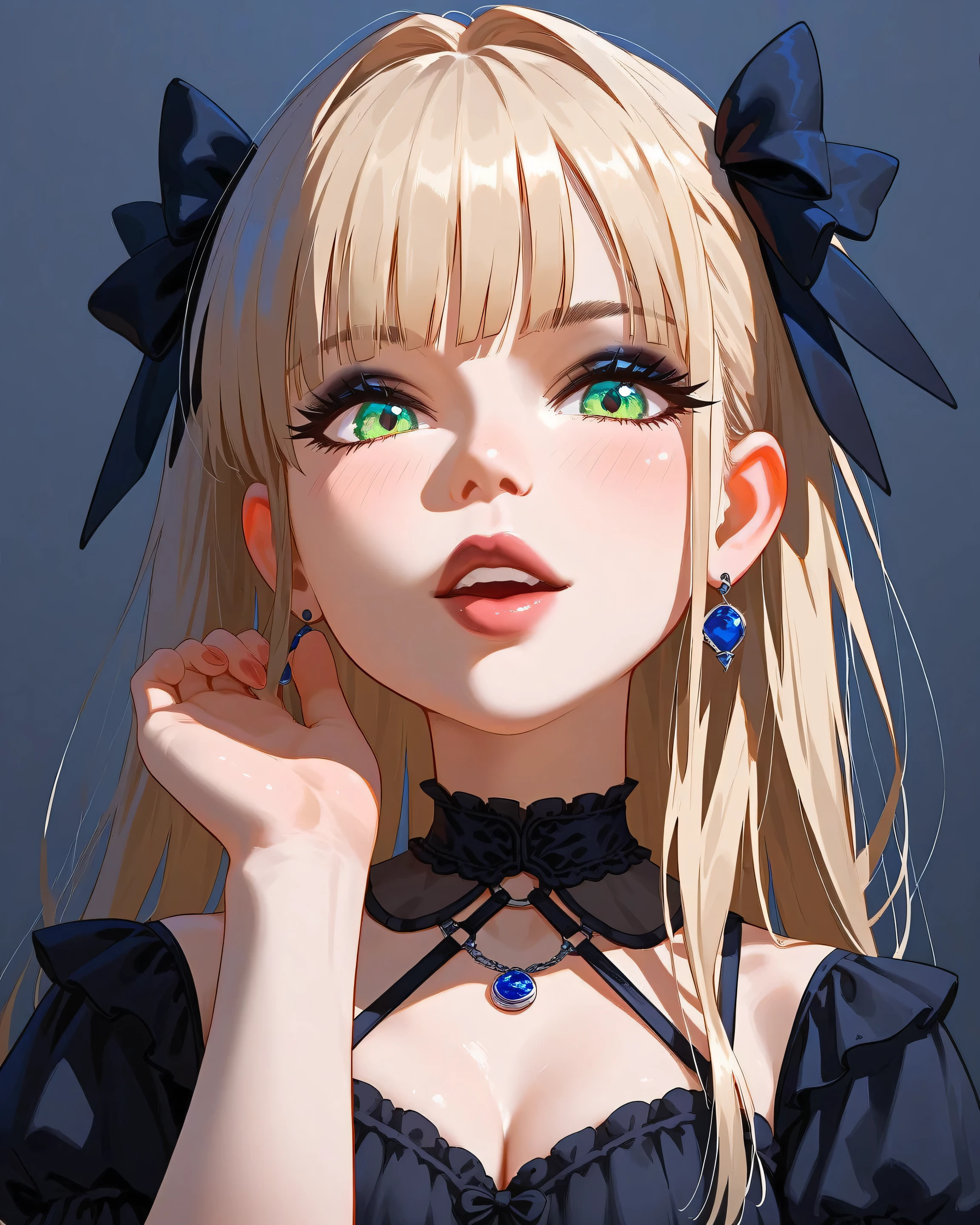(gothic women), 21 years old, fall on my face, Best quality, score_9, score_8_up, score_7_up, textured skin 1.8,