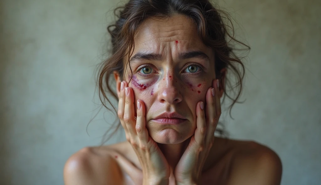RAW photo, face portrait photo of a 25 years old alternative Hungarian, cute face, wearing a red thick knit sweater, hard shadows, cinematic shot, dramatic lighting, (cum on face:1.2), <lora:facial_cumsluts:1.2>
