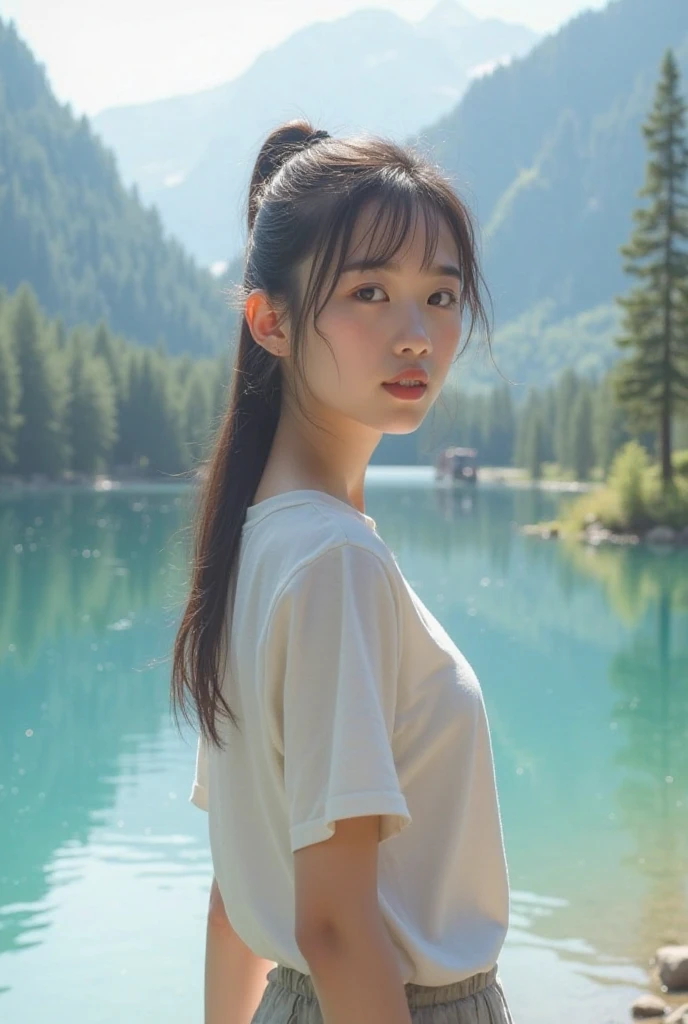 landscape photography，((best quality)), ((masterpiece)), (detailed), a beautiful girl
