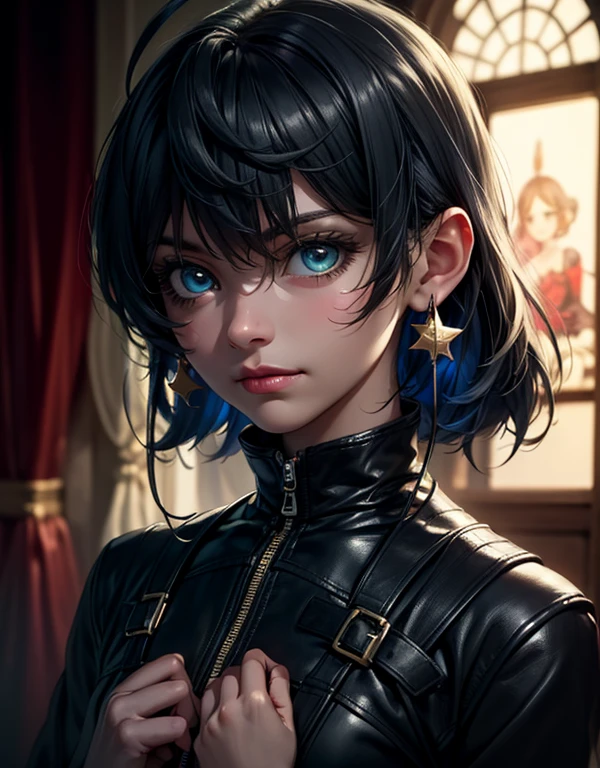 Realistic Watering , Stars, Jacket, January, Japanese Illustration Style, Asymmetrical Hair, Expressive Hair, 1 Girl, cyber punk, Textured Skin, Colored Inner Hair, Multicolored Hair, jazzy, Anatomically Correct, android girl, High Resolution, ultra-wide, Angle, Cut-in, Closed Mouth, Flower-Shaped Pupils, Character Design, Atmosphetic Perspective, blue eyes, Soft Colors, Alone, Smile, punk woman, Slender and flexible body, Alone, Accurate, Action Painting, Cinematic Lighting, Timeless, Naughty, Colored Eyelashes, Hoop Earings, Pop Art, ear , Mismatched Pupils, Pensive, Masterpiece、Hold the microphone and shout、Sad face、 info
gothic digital art portrait