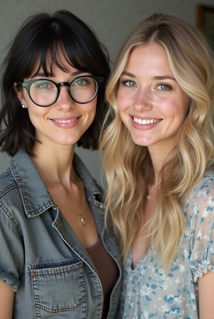 Wearing glasses