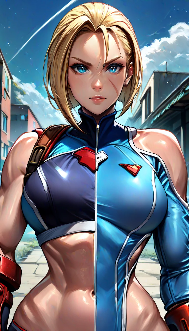 masterpiece, best quality, indoor, 1girl, SplitScreen, split screen, standing, Cammy from Street Fighter 6, Azucena from tekken 8
