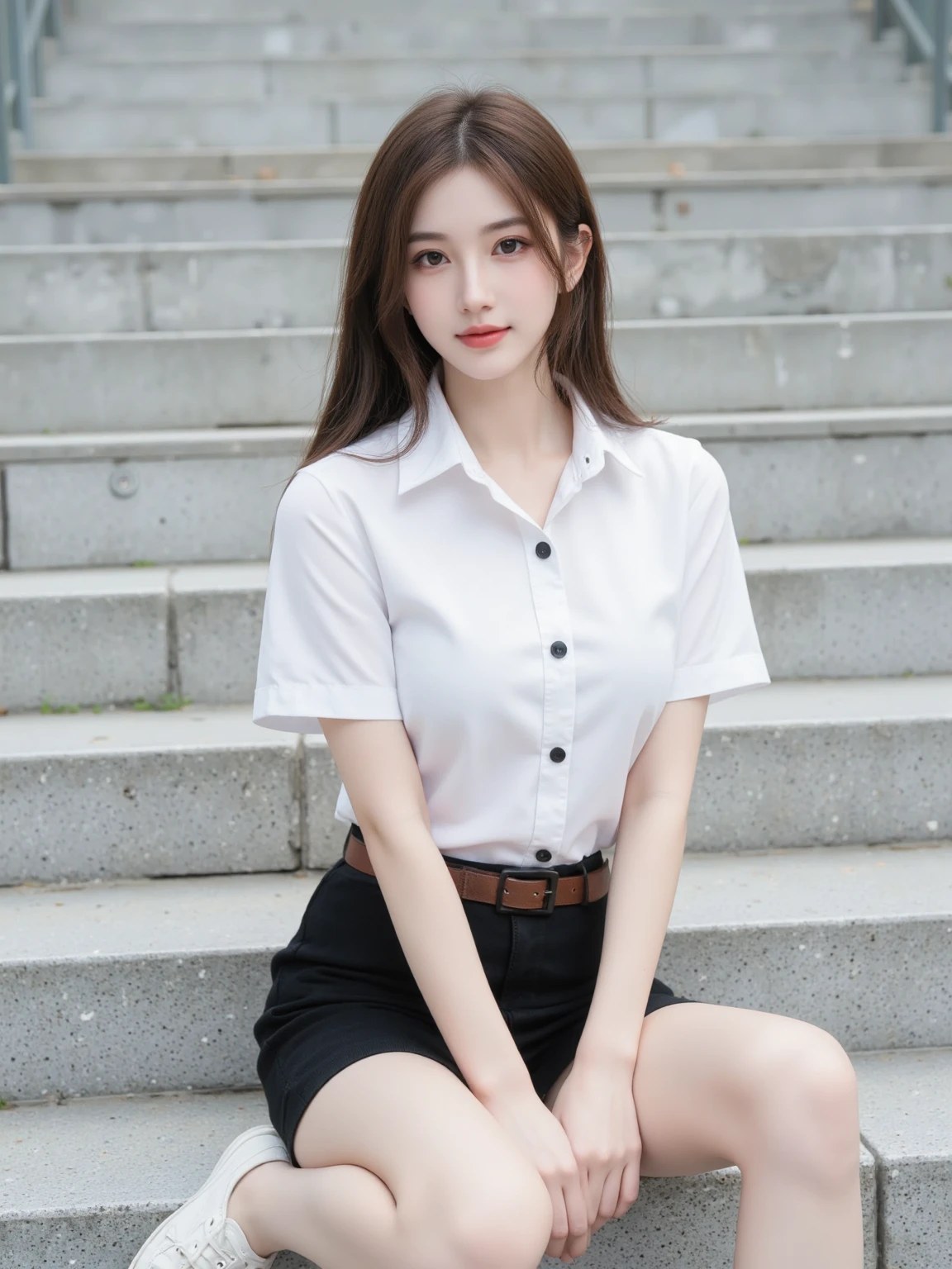 Innocent 20 year old girl、((Office Lady of the Japan, sexy office shirt, Skirt, Cute and elegant, Dramatic poses)),Smile,background at room,short-cut、Raw photo, (8K、top-quality、masterpiece:1.2)、(intricate detailes:1.4)、(Photorealsitic:1.4)、octane renderings、Complex 3D rendering ultra detail, Studio Soft Light, Rim Lights, vibrant detail, super detailing, realistic skin textures, Detail Face, Beautiful detail eyes, Very detailed CG Unity 16k wallpaper, make - up, (detailedbackground:1.2), shinny skin, Full body,Hands down、Spread your legs and show your panties,sit on a bench