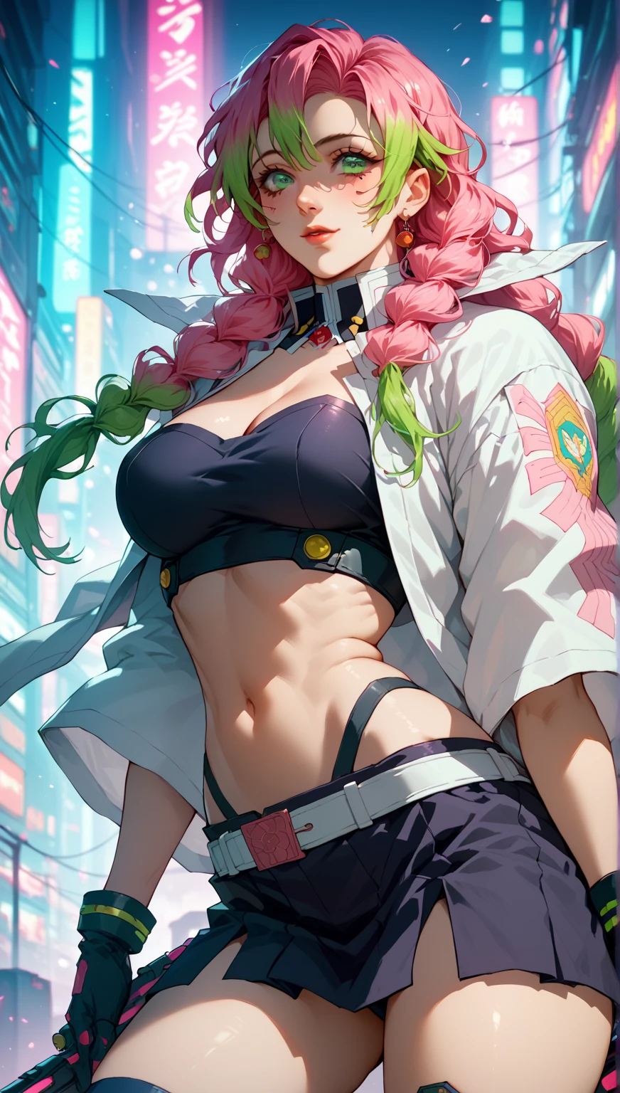 ((Little sister)), realisticlying, best qualtiy, (((((Expose cleavage: 1.5)))), ((Collar)), (Short coat)))), (beast ear)))), full bodyesbian, (Low-rise hot pants), (20 yrs), ((Colored tights: 1.5)), (Large breasts: 1.9)))), (Raised : 1.8))))), (((((Open legs: 1.8)
