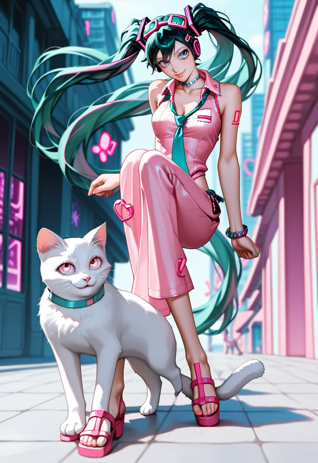 KittyN, blue eyes, green hair under helmet from behind, ass,
night city, window, city scape,
(insanely detailed, beautiful detailed face, masterpiece, beautiful detailed eyes, best quality)
<lora:KittyN-10v3:0.7>