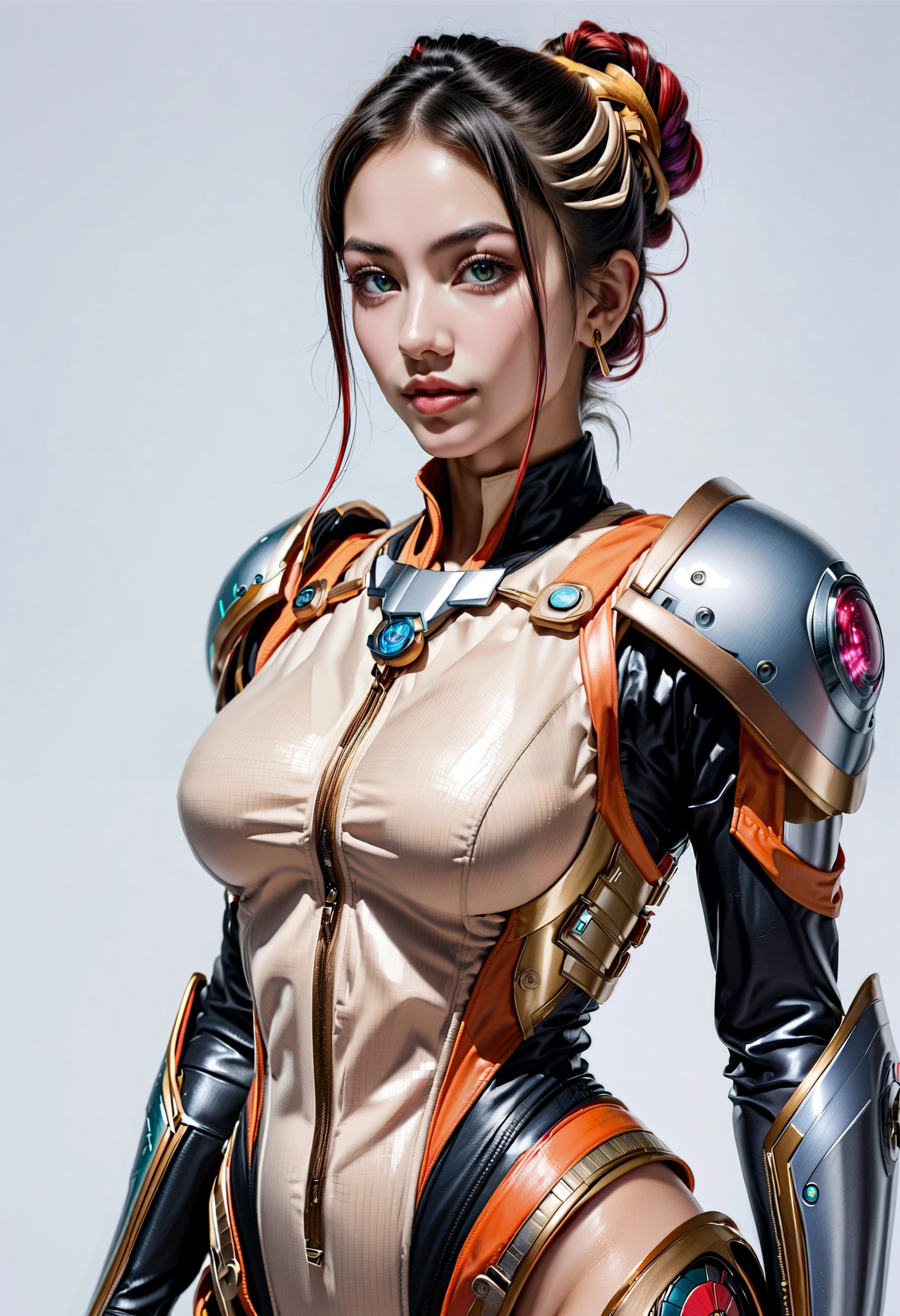 (((short arms))), ((( zombie girl ))), (((bandaged arms))), ((high collar)), (((fully body))), (((best qualityer: 1.4))), (Unbeatable masterpiece), (hiper HD),(CG 8k hyper-realistic), (((brave face))), (((breasts big))), (((hyper feminine))), sexy girl, zombie girl with blue skin, scars and stitches on the skin of the neck, arms and legs,(punk messy hair)), ((( sculptural body ))), (((1 girl))), 18 year old zombie girl with perfect body,,Beautiful and well-groomed face,muscular body:1.2,solid color detailed jacket, (Head to thigh photos)