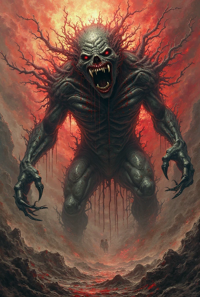 masterpiece, Blood,  fear, Giant Monster, virus cells，End of the World