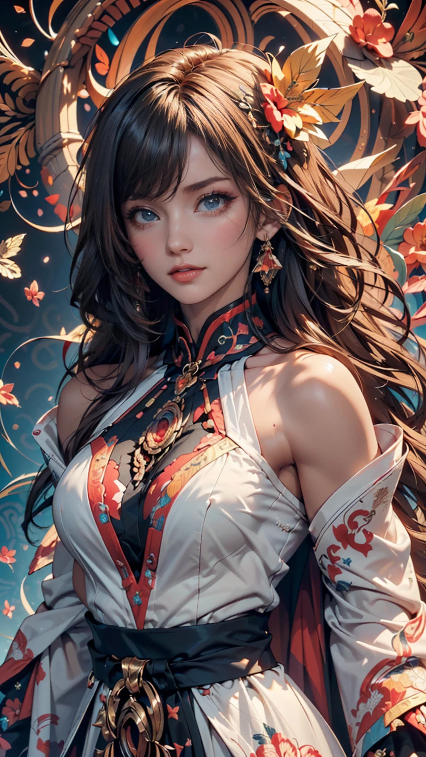 1 heroine, one beautiful princess, In the Dark: 1.6), Surreal Female Portraits by David Hockney and Alphonse Mucha, Fantasy art, Korean Doll, Photorealism, Dynamic Lighting, Art Station, Poster, Volumetric lighting, Highly detailed face, 8K Ultra, whole body, Awards, In the Dark, Deep Shadow, Modest, Cowboy Lens, (Red Phoenix Dress: 1.4), Long Hair, Black Hair, bust, Luxury palace, Royal Style, Princess Crown, Big round black eyes, Style Royal, The most beautiful face, Large and normal breasts, Ultra-realistic,
