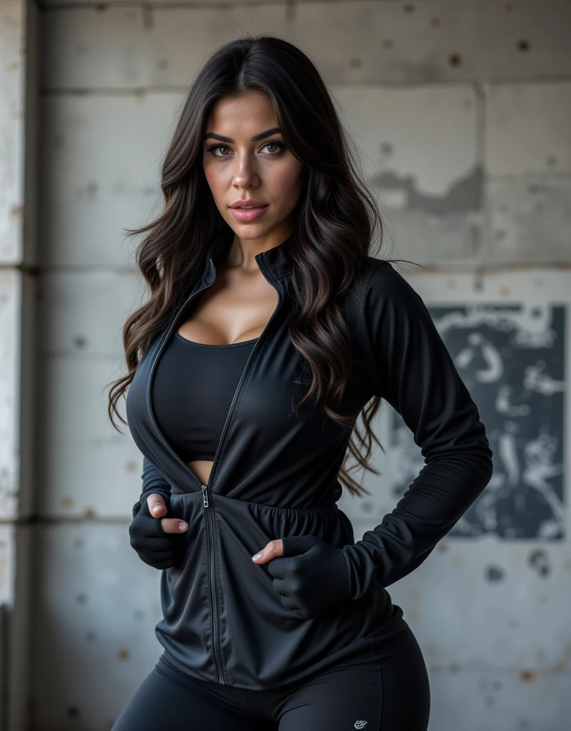 Subject: A woman with glasses and a green jacket (instead of Lisa Ann, keeps it more generic)
Style: Moody, epic, gorgeous
Technical aspects:
Shallow depth of field
Vignette
Highly detailed, high budget
Bokeh effect
Cinemascope aspect ratio
Film grain (grainy is implied by film grain)