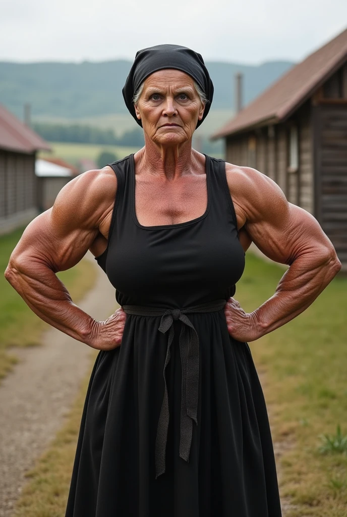 Rosa Parks with huge muscles