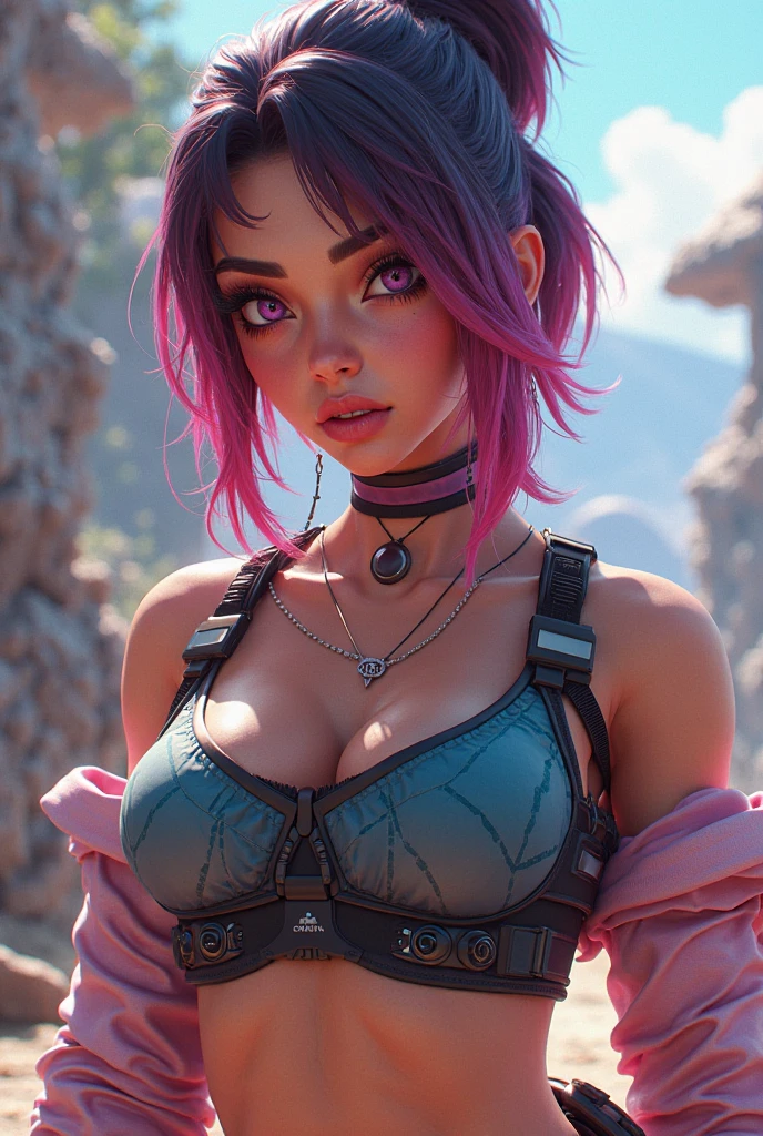 (NSFW), Professional Photography, 1 Beautiful Woman, Masterpiece, Voyeur Style, Naughty Atmosphere, She Expects It, 1 Big ed Woman, Cyberpunk Art Background, Lover's Perspective, ((Photos of Incredibly Beautiful Villainous Women)),,(punk style)), open front, skirt, ((pink hoodie, peach hair)), realistic, beautiful lips, brown eyes, short pink plaid pleated skirt, very high quality, ultra detail, Naughty angles, Eyes Long, matureiful face, seductive eyes, back lighting