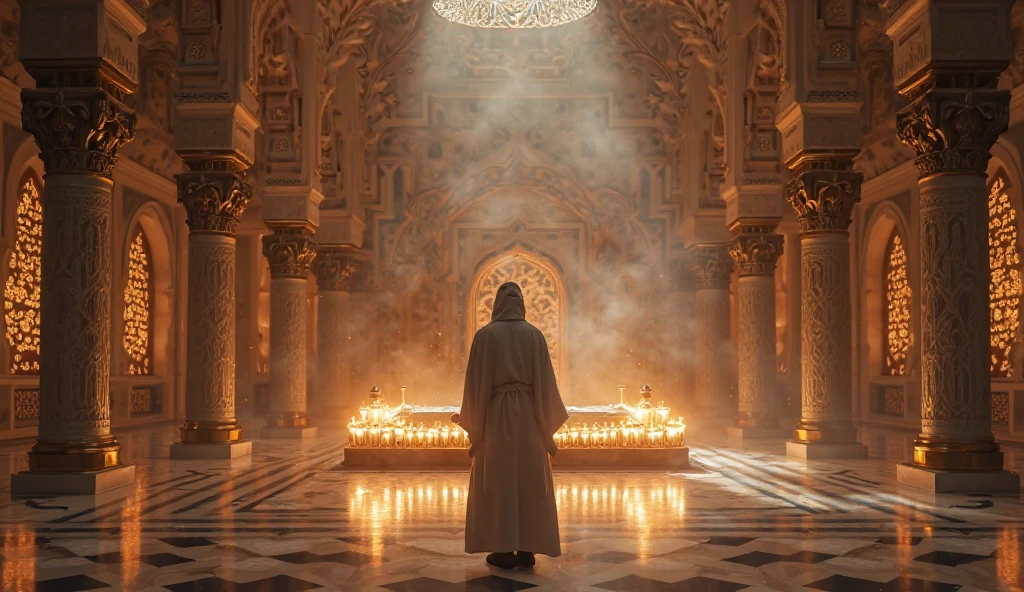 1man,godanubis in front of altar,groups of egyptian,swirl of fire,aura,magic,sparks,magic astral,illustration,ultra-detailed(best quality,4k,8k,highres,masterpiece:1.2),realistic, ancient Egyptian portraits,vivid colors,shadows and highlights,dramatic lighting