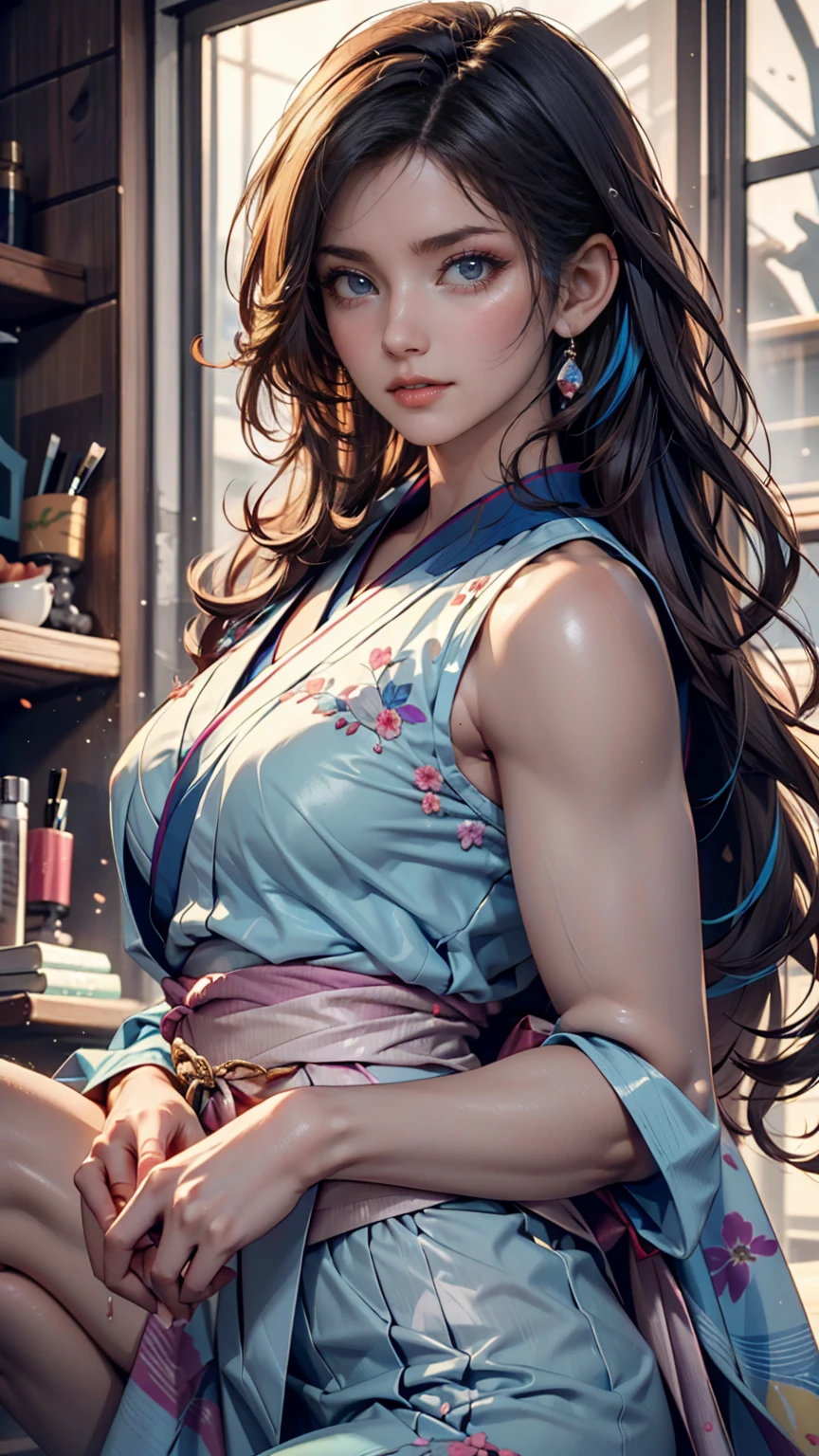 Chun-Li from Virtua Fighter、Sexy proportions、Beauty、Bun Hair、Constitutional pose