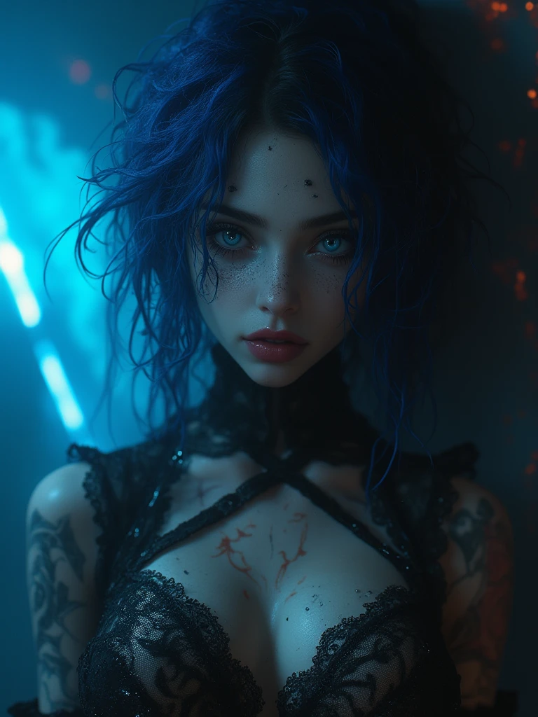 Female alien vampires in alien battle