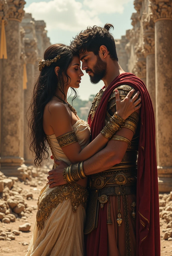 ancient man and woman wedding in the temple