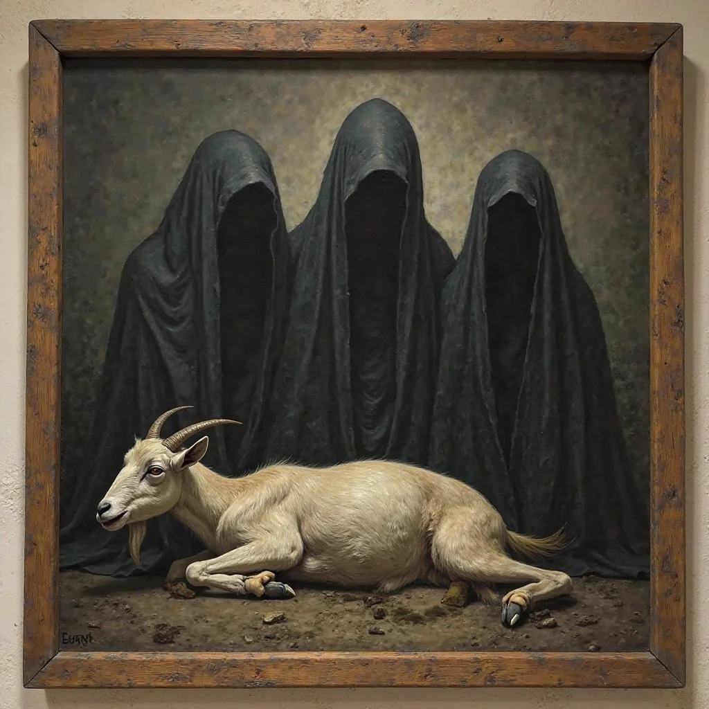 Surrealism, people, animals, monsters, painting, Hieronymus Bosch, very sharp